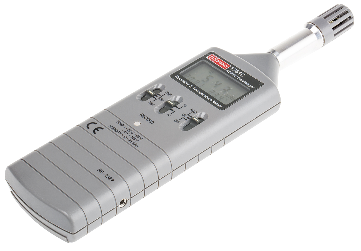 123-2231 RS PRO 1361C Temperature & Humidity Data Logger, RS232