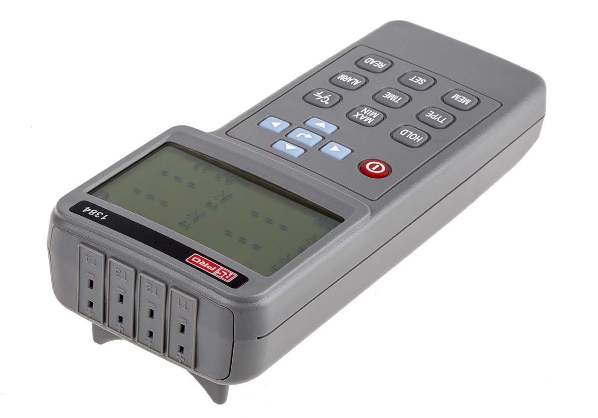 123-2235 RS PRO 1384 Temperature Data Logger, USB, 4 Channel
