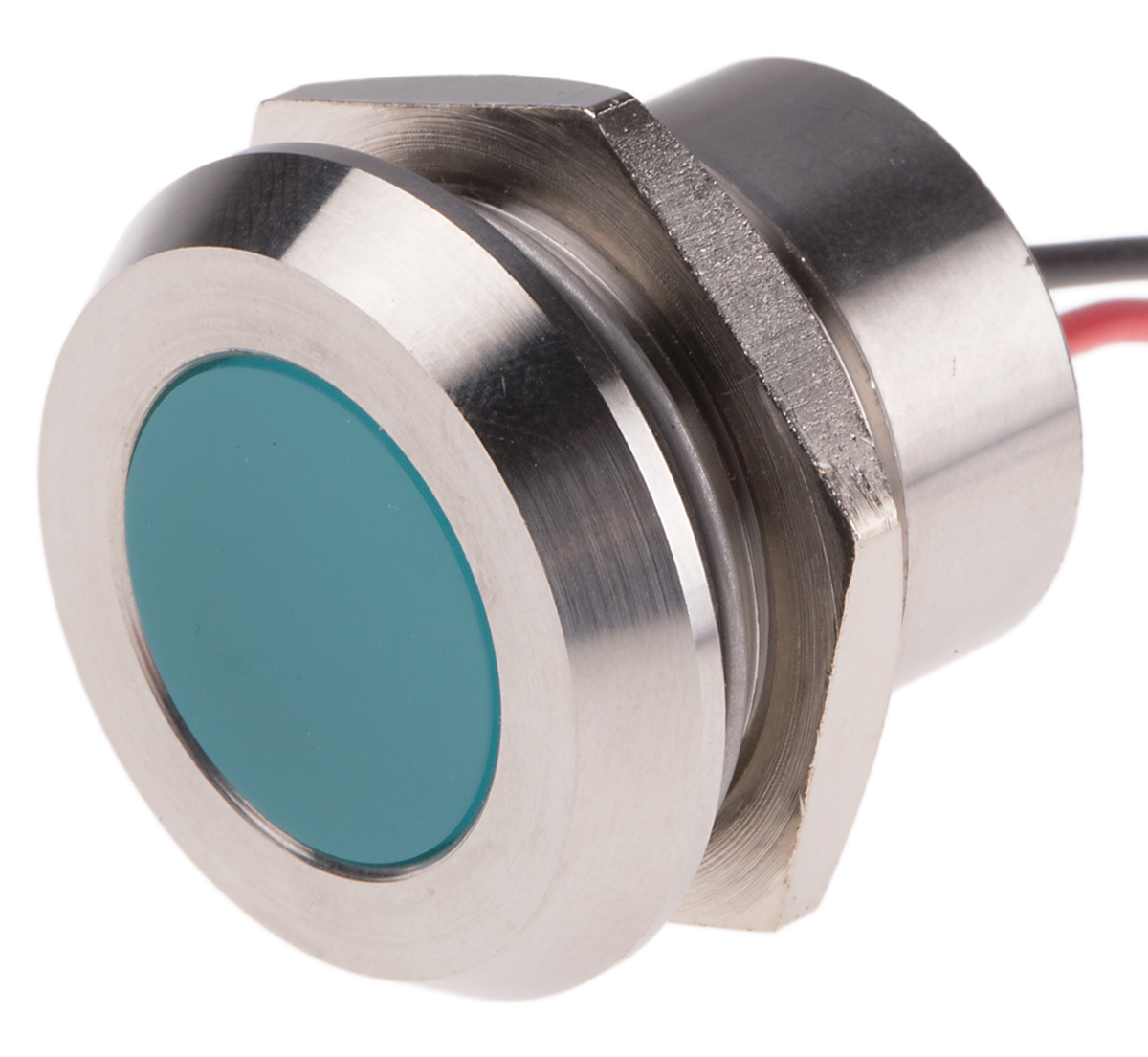 RS PRO Blue Panel Mount Indicator, 220V ac, Lead Wire Termination, IP67