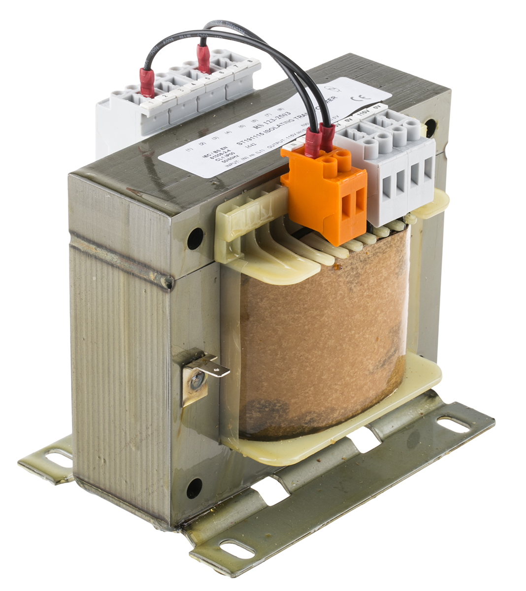 RS PRO 2 Output 630 VA Chassis Mount Transformer, 2 x 115 V ac, IEC 61558-2-4