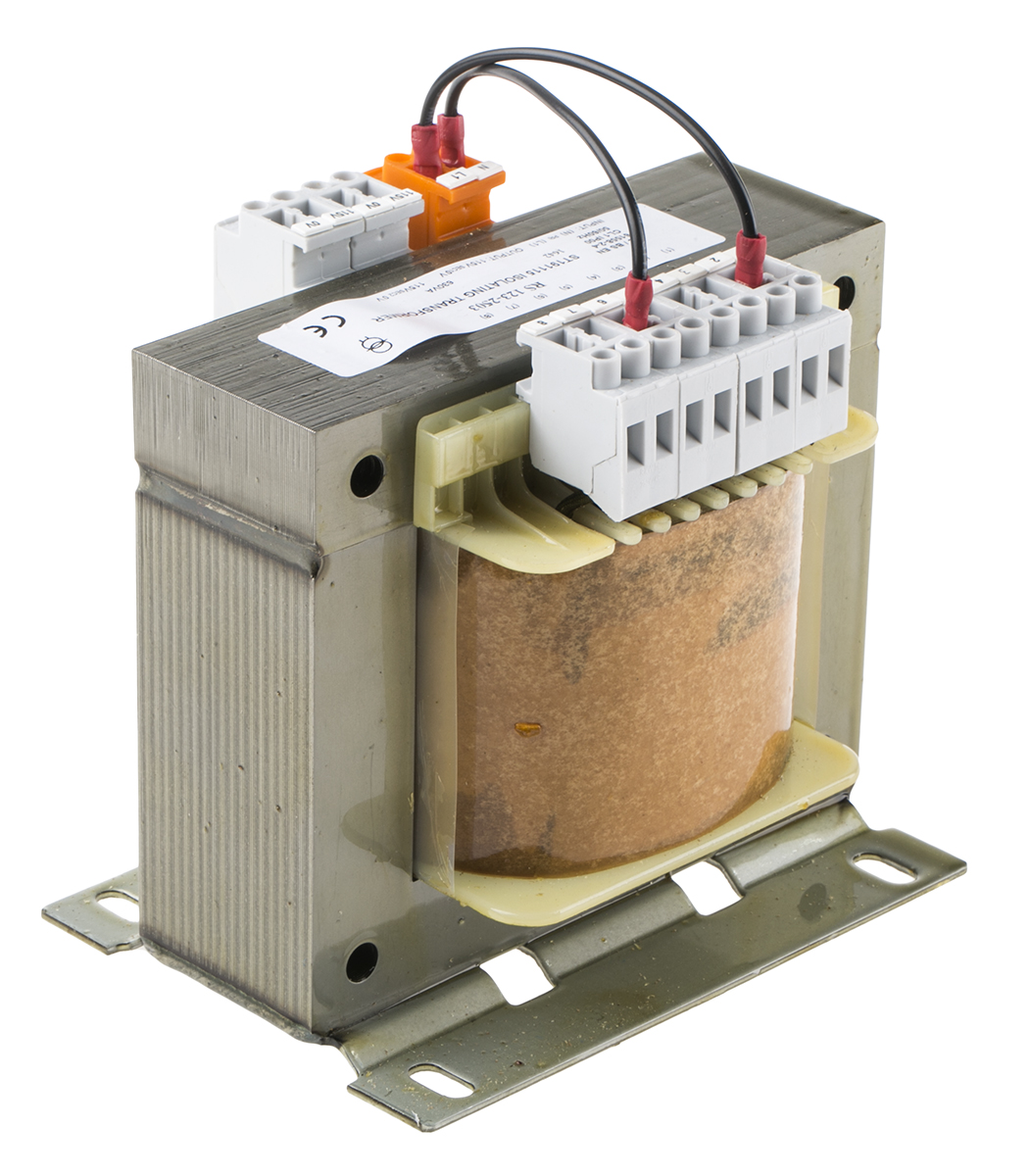 123-2503 RS PRO 2 Output 630 VA Chassis Mount Transformer, 2 x 115 V ac, IEC 61558-2-4