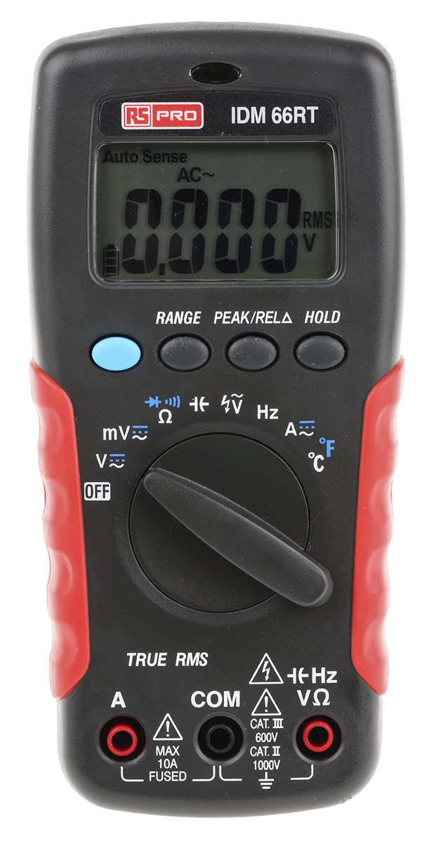 123-3253 RS PRO IDM66RT Handheld Digital Multimeter True RMS