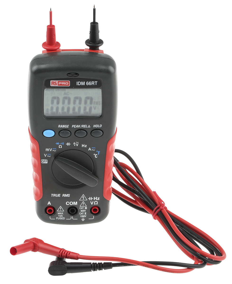 123-3253 RS PRO IDM66RT Handheld Digital Multimeter True RMS