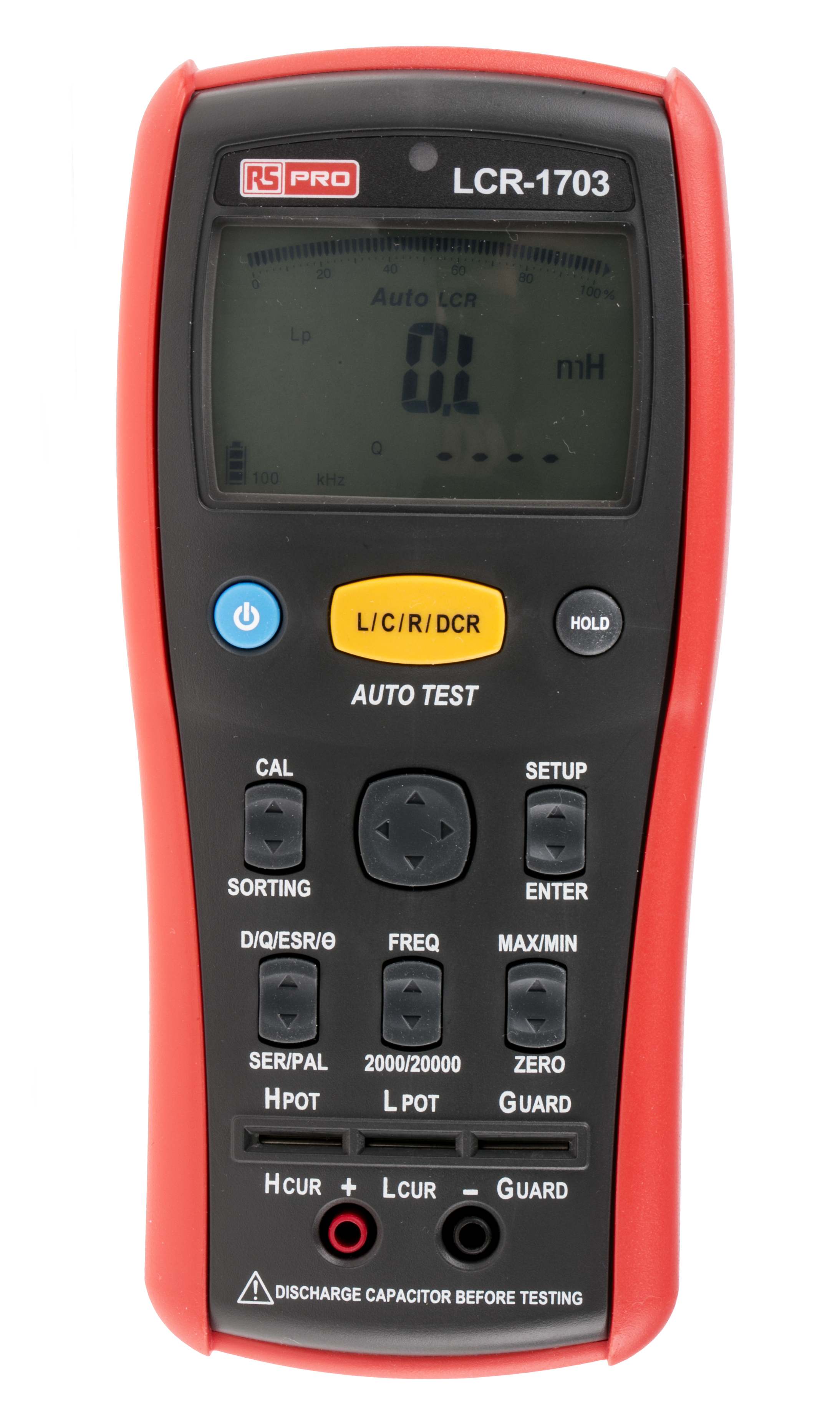 RS PRO LCR-1703 Handheld LCR Meter 20 mF, 200 mΩ, 20000 h