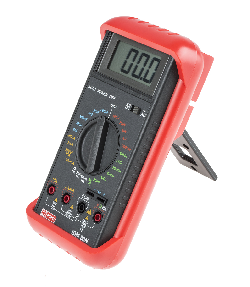 123-3262 RS PRO IDM93N Handheld Digital Multimeter - UKAS Calibrated