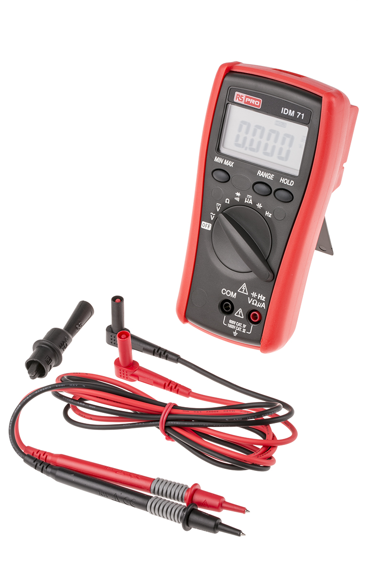 123-3367 RS PRO IDM71 Handheld Digital Multimeter True RMS - UKAS Calibrated