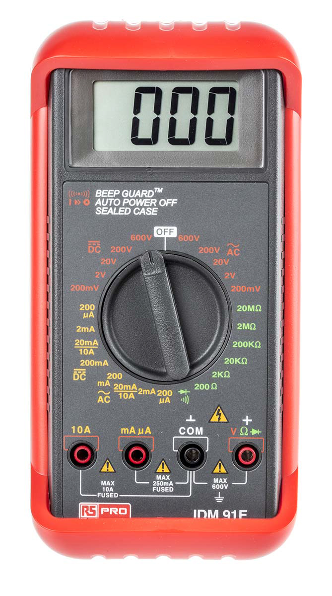 RS PRO IDM91E Handheld Digital Multimeter - UKAS Calibrated