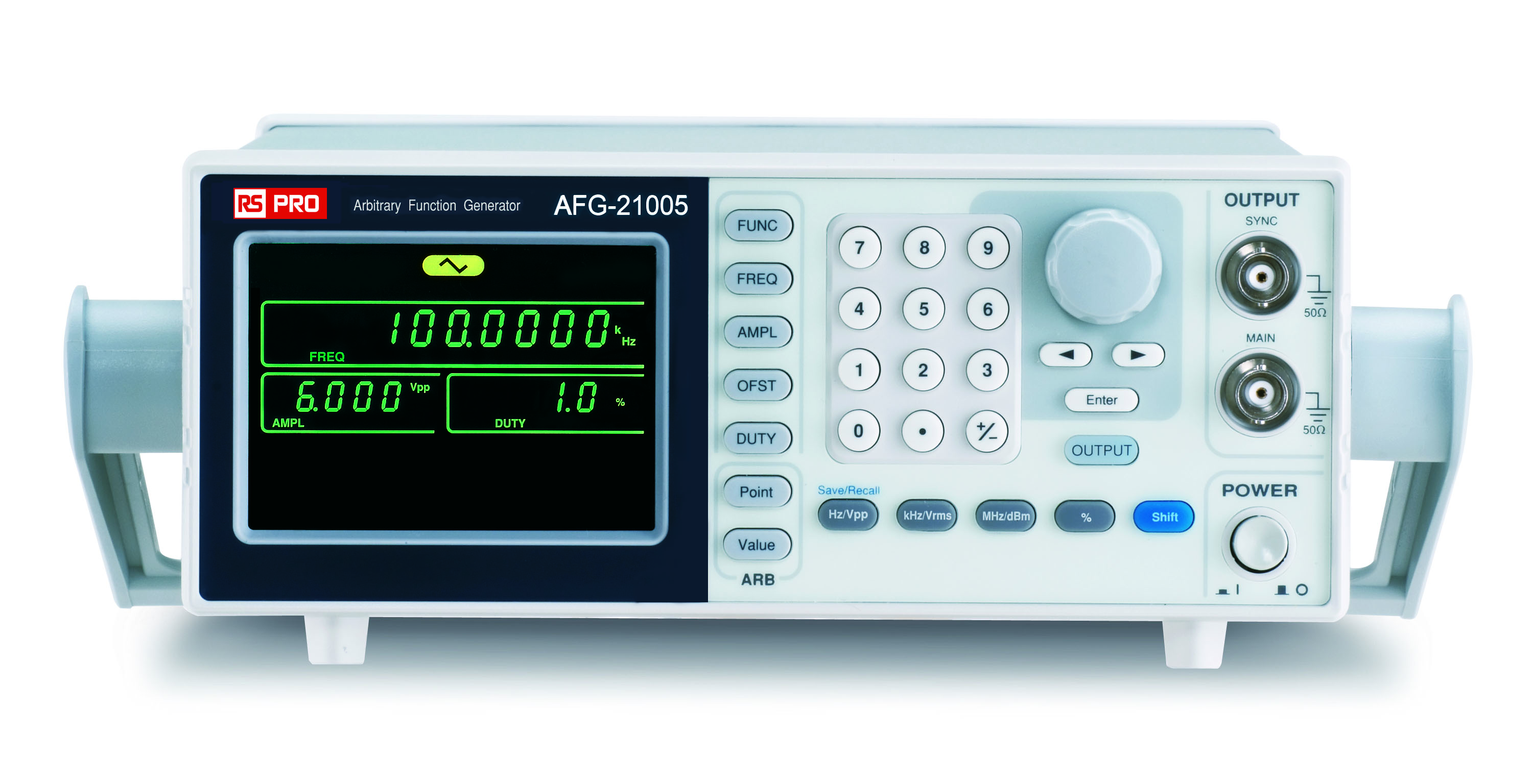 RS PRO AFG21005 Function Generator, 0.1 Hz Min, 5 MHz Max Variable Sweep