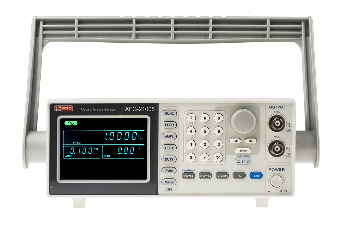 RS PRO AFG21005 Function Generator, 0.1 Hz Min, 5 MHz Max Variable Sweep, RSCAL