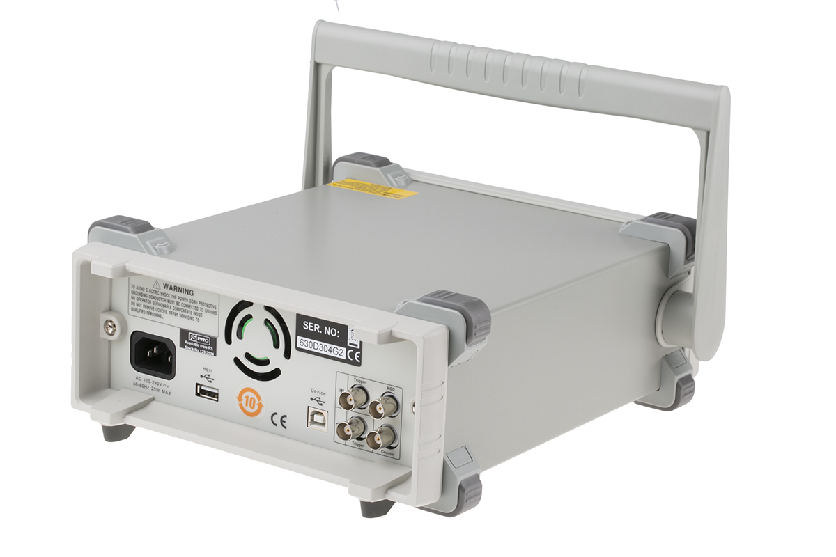 123-3643 RS PRO AFG21225 Function Generator & Counter, 1 μHz Min, 25 MHz Max FM Modulation Variable Sweep, RSCAL