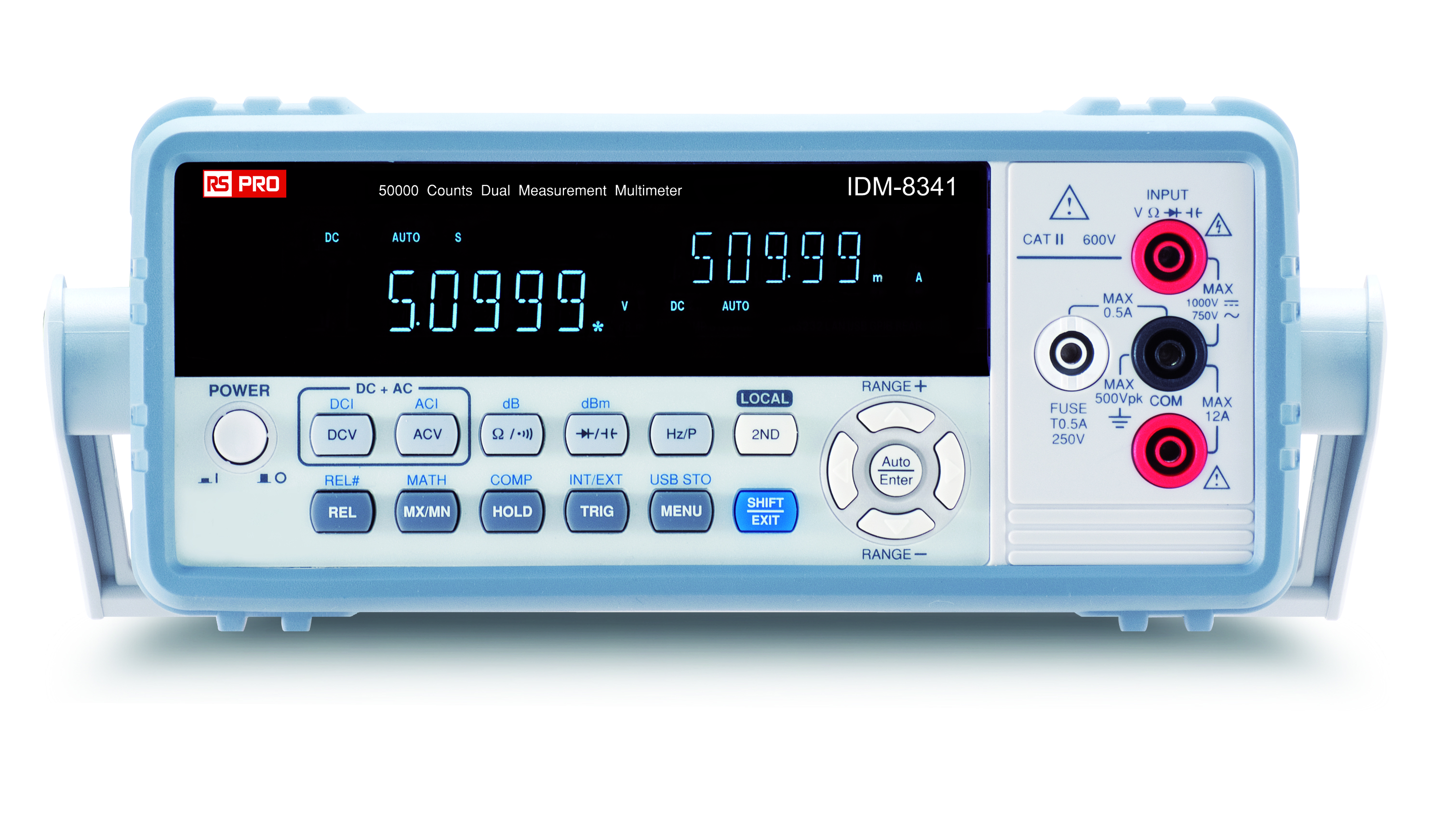 123-3656 RS PRO IDM8341 IDM-8341/8342 Bench Digital Multimeter True RMS, 10 A ac, 10 A dc, 750 V ac - UKAS Calibrated