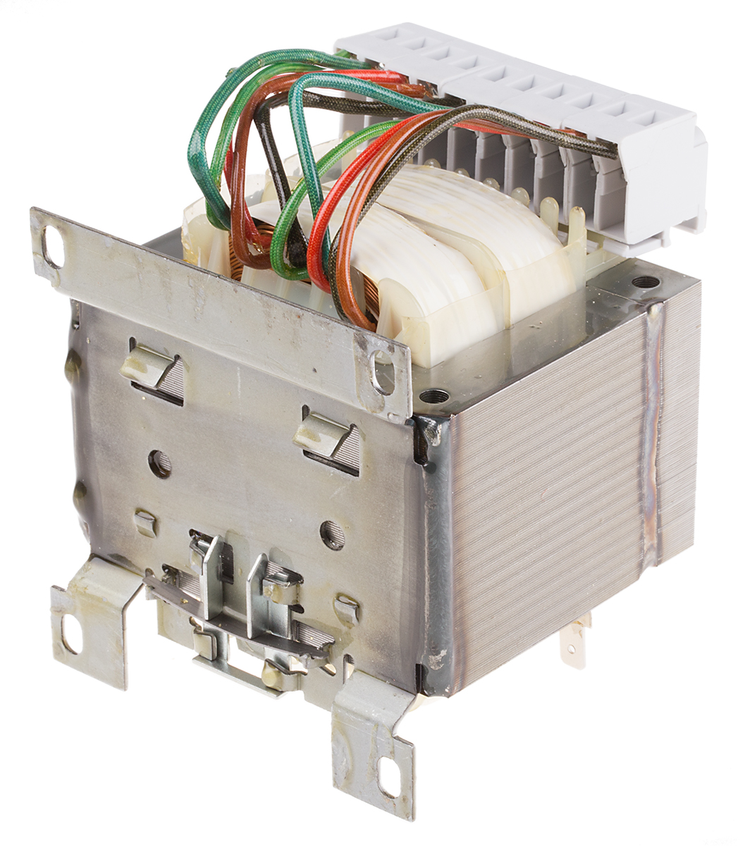 123-5702 RS PRO 800 VA DIN Rail Transformer, 230 to 400 V ac Primary, 4 x 0-55-60 V ac Secondary, AS/NZS 61558.1, RoHS, CE,
