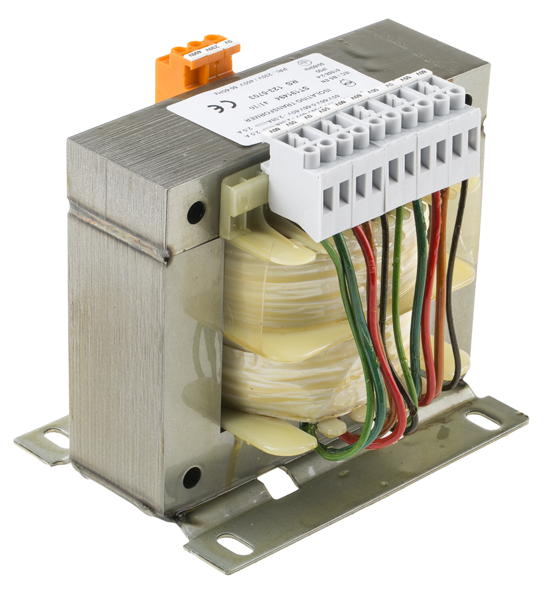 123-5703 RS PRO 4 Output 500 VA Chassis Mount Transformer, 4 x 0-55-60 V ac, IEC 61558-2-4