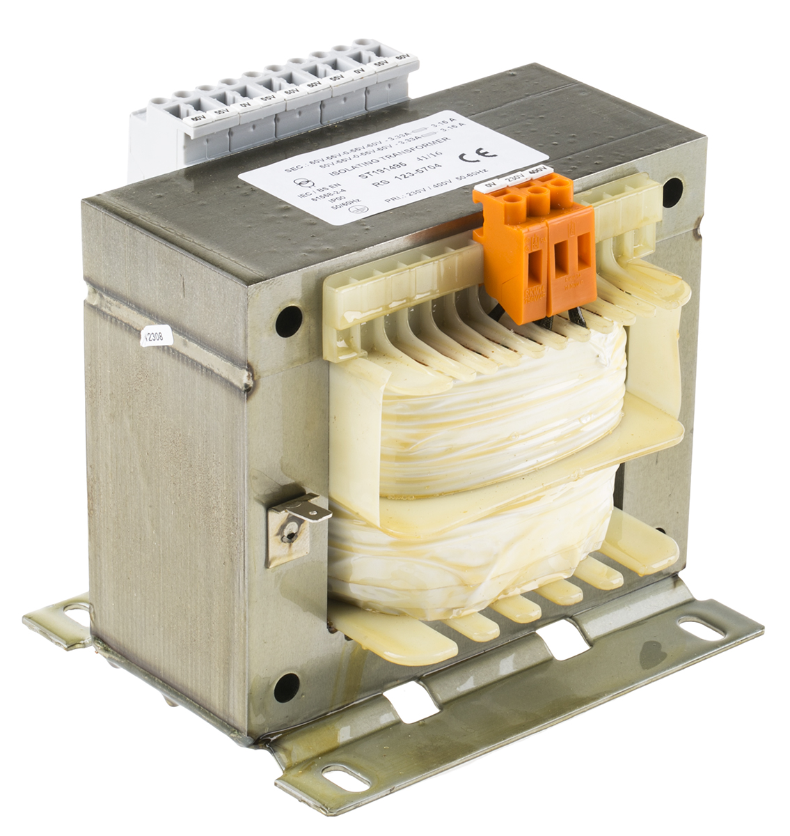 RS PRO 4 Output 800 VA Chassis Mount Transformer, 4 x 0-55-60 V ac, IEC/BS/EN 61558-1, AS/NZS 61558.2.4, RoHS, AS/NZS