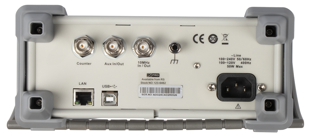 123-6460 RS PRO Arbitrary Waveform Generator 40 MHz Max, 2-Channel, 1 Hz Min