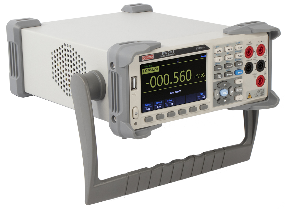 123-6465 RS PRO RSDM3055 Bench Digital Multimeter True RMS, 10 A ac, 10 A dc, 750 V ac
