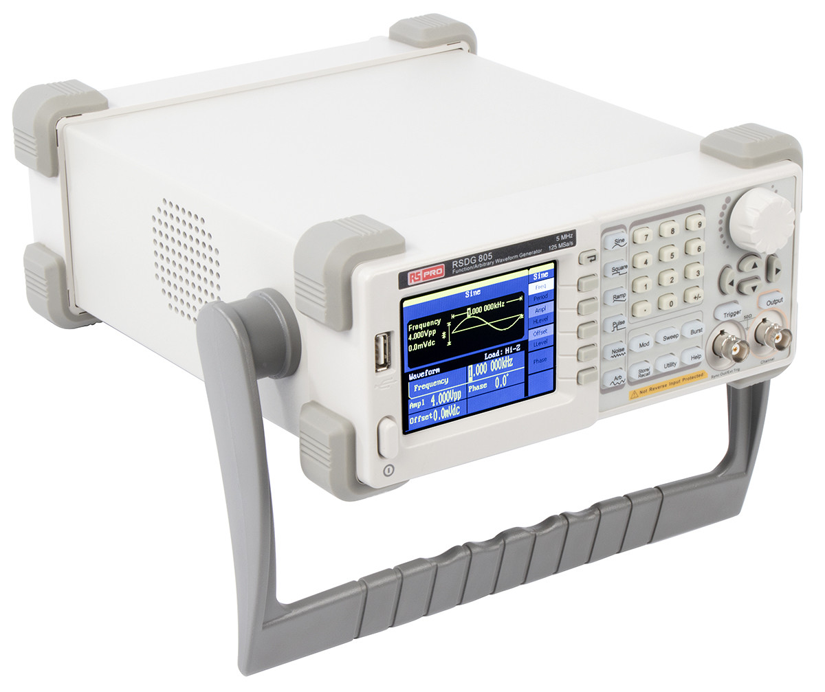 123-6560 RS PRO Arbitrary Waveform Generator 5 MHz Max, 0 MHz Min, RSCAL