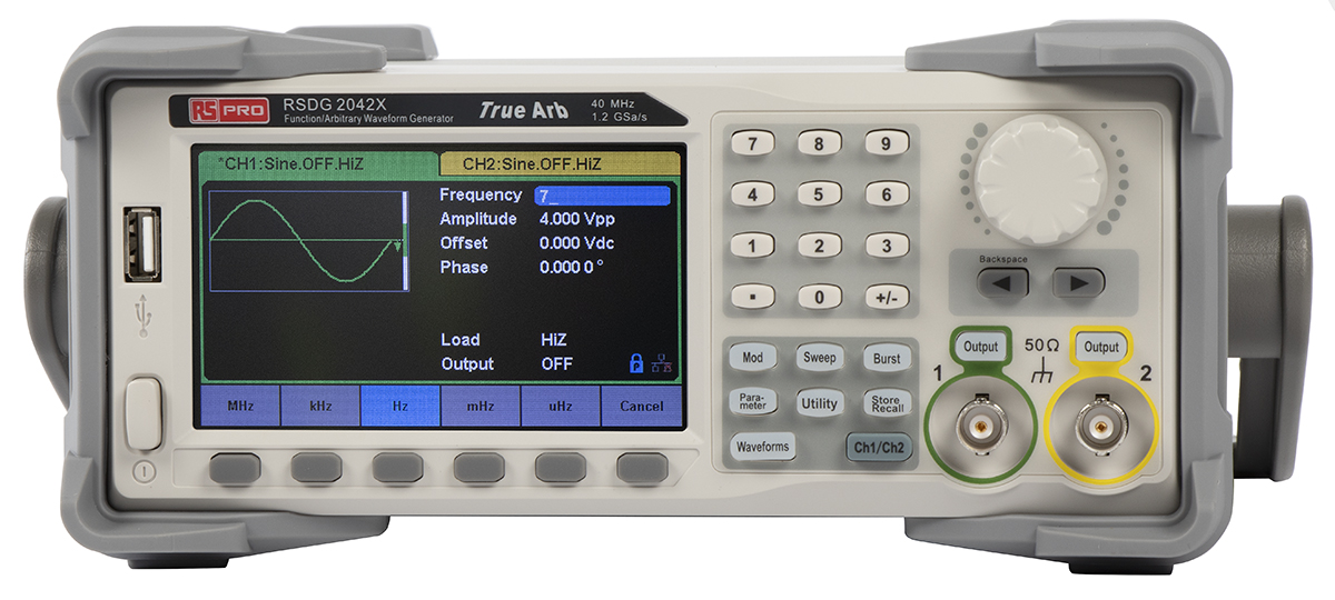 RS PRO Arbitrary Waveform Generator 40 MHz Max, 2-Channel, 1 Hz Min, RSCAL