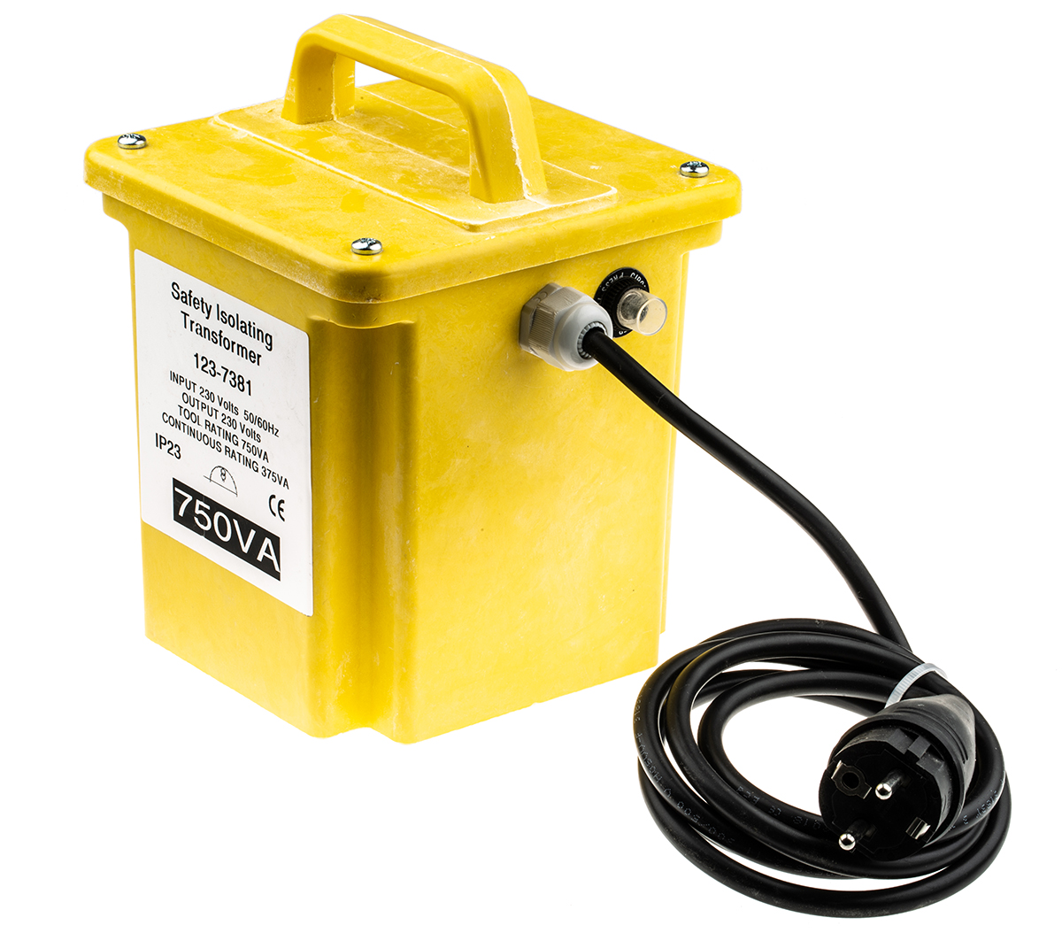 123-7381 RS PRO Site Transformer 20 kVA, 230 V ac Primary, 230 V ac Secondary, 16 A O/P