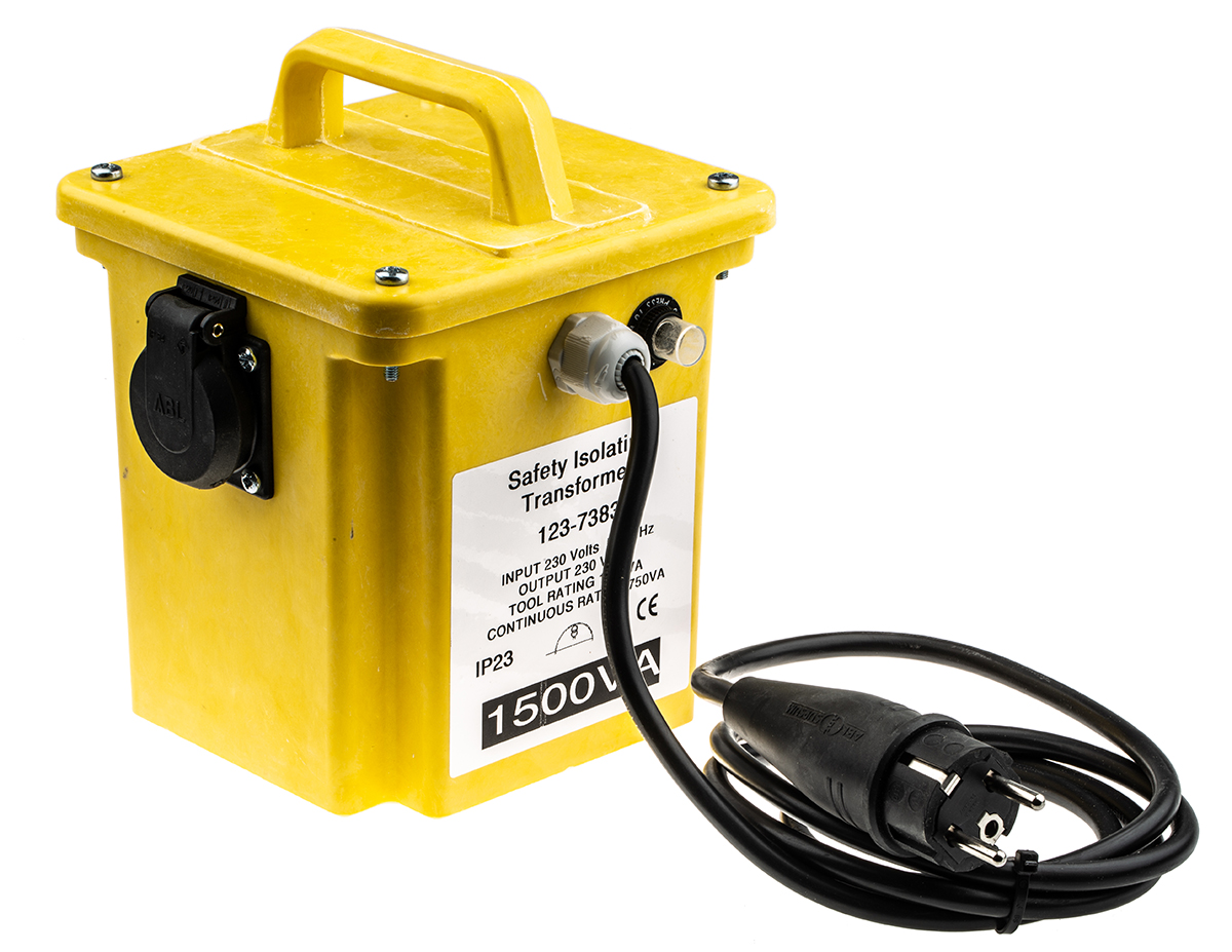 123-7383 RS PRO 1 Site Transformer, 230 V ac Primary, 230 V ac Secondary