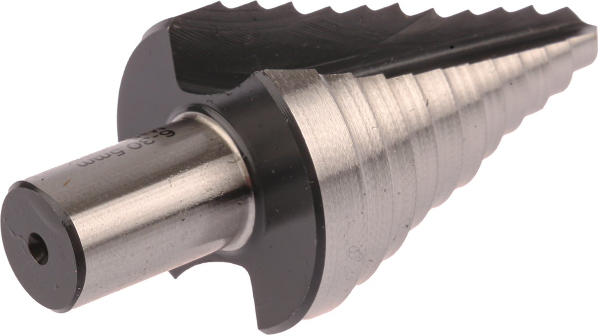 123-8508 RS PRO HSS 6 to 30.5 mm Drill Bit, Cone