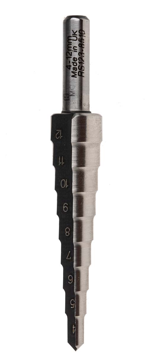 RS PRO HSS 4 to 12 mm Drill Bit, Cone