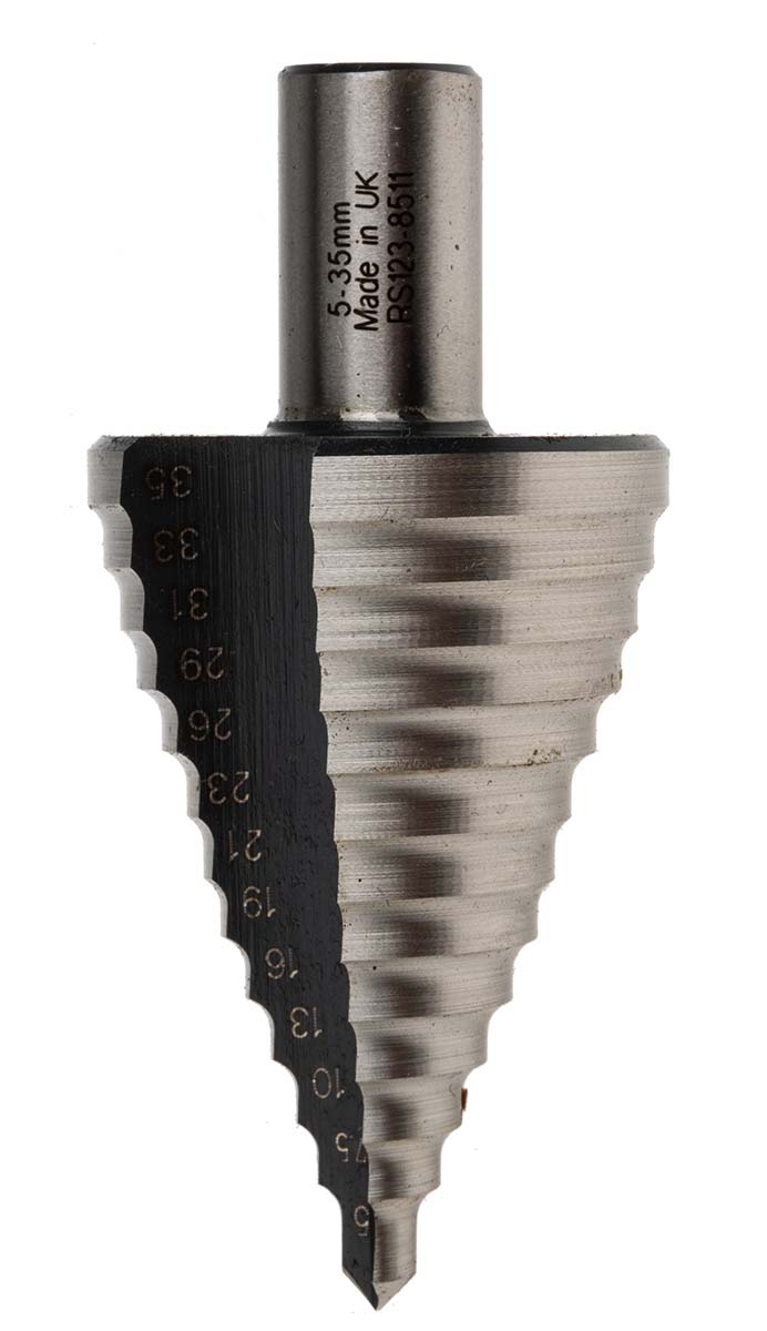 RS PRO HSS 5 to 35 mm Drill Bit, Cone