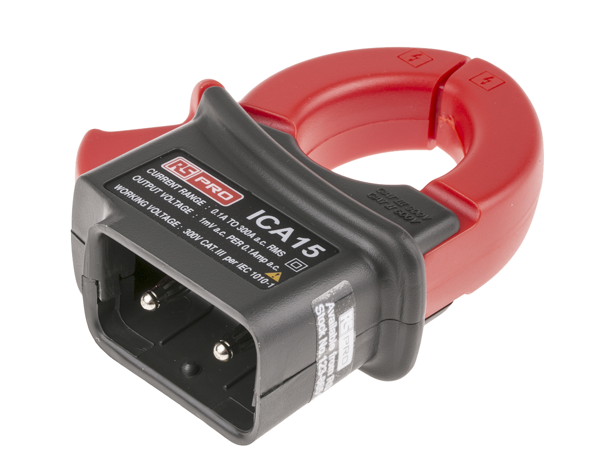 123-8651 RS PRO Current Clamp, AC Adapter, 300 A ac AC Max, Current/Voltage Output