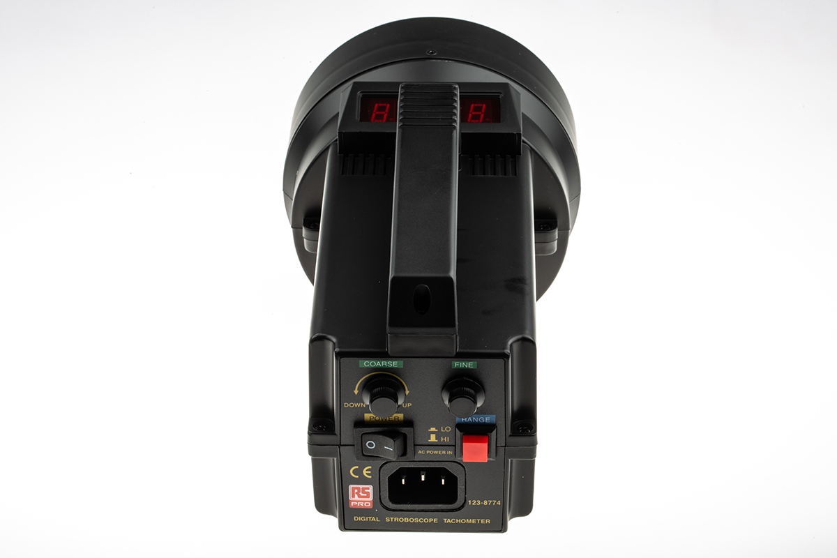 123-8774 RS PRO DT-2239-2 (230V) Stroboscope, 10000rpm Max, ±0.05 % Accuracy, 1 s Sample Time