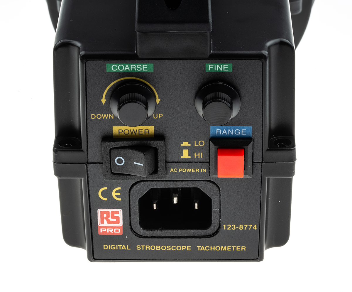 123-8774 RS PRO DT-2239-2 (230V) Stroboscope, 10000rpm Max, ±0.05 % Accuracy, 1 s Sample Time