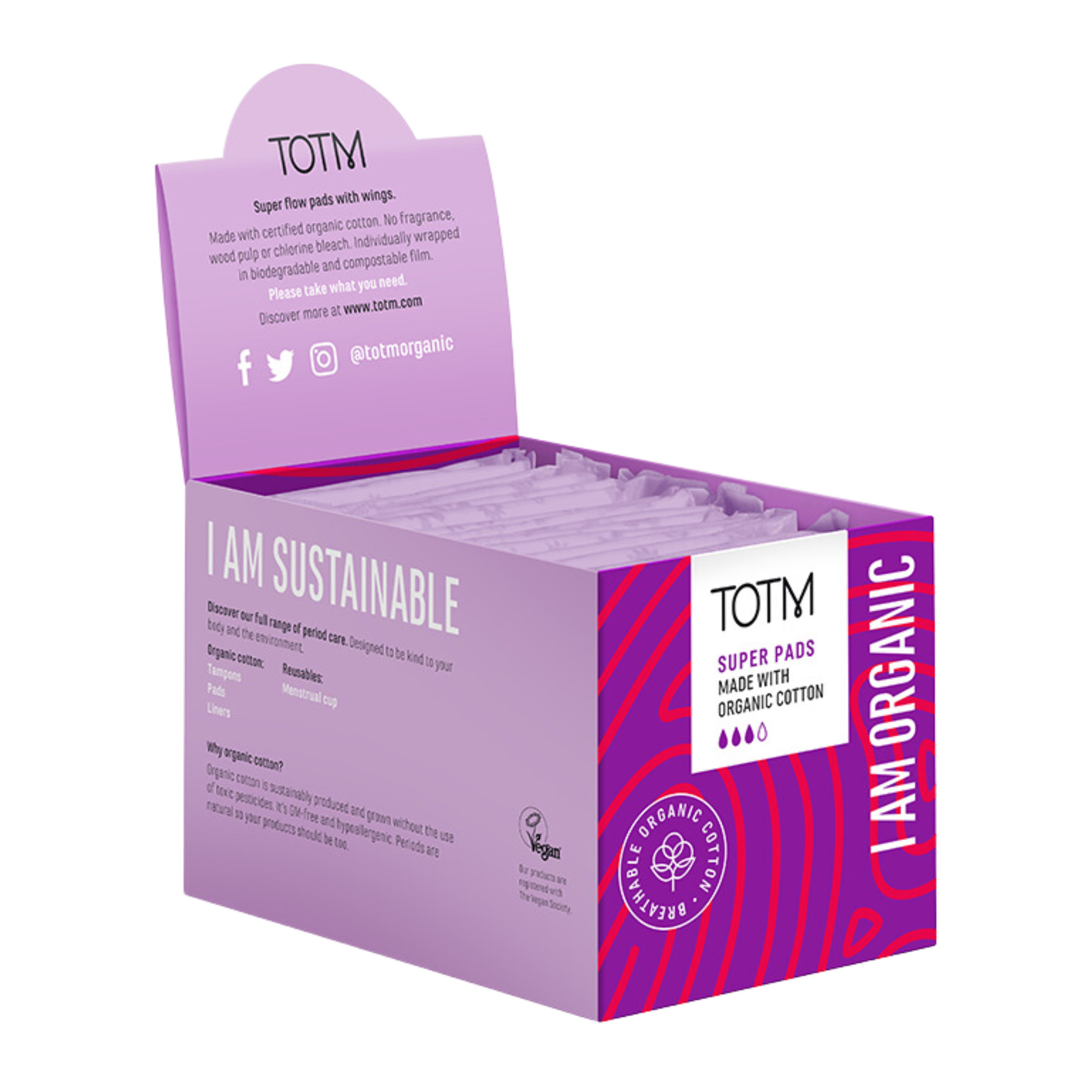 TOTM LIMITED  1230  Super Period Pads, Pack of 20
