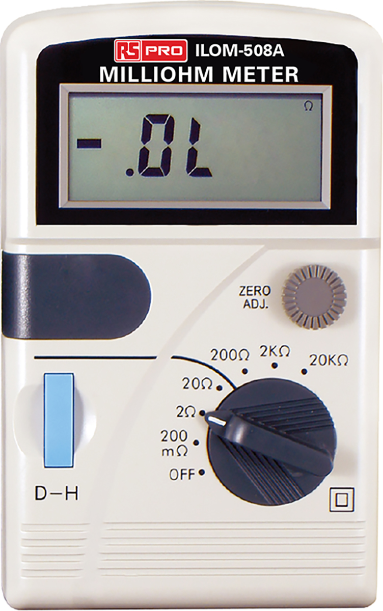 RS PRO Handheld Ohmmeter, 100 μΩ, 4 Wire