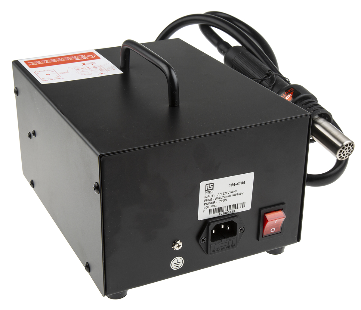 124-4134 RS PRO Hot Air station 700 W, 220/240 V, 2 Outputs