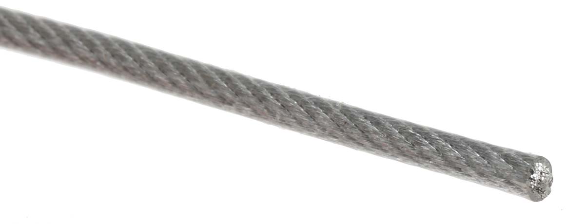 RS PRO Galvanised Steel Wire Rope, 100 m