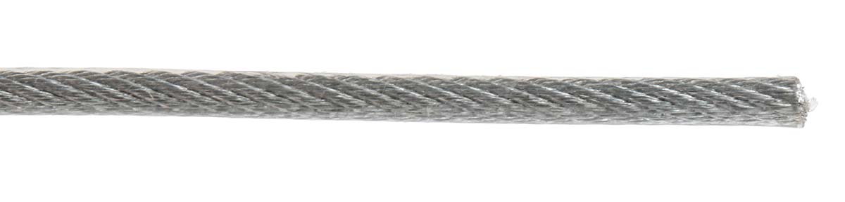 124-4748 RS PRO Galvanised Steel Wire Rope, 100 m