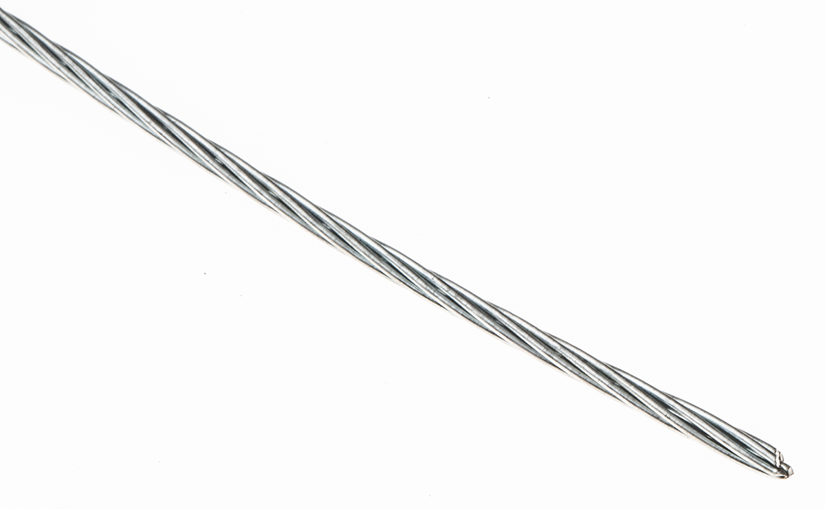 124-4758 RS PRO Galvanised Steel Wire Rope, 50 m