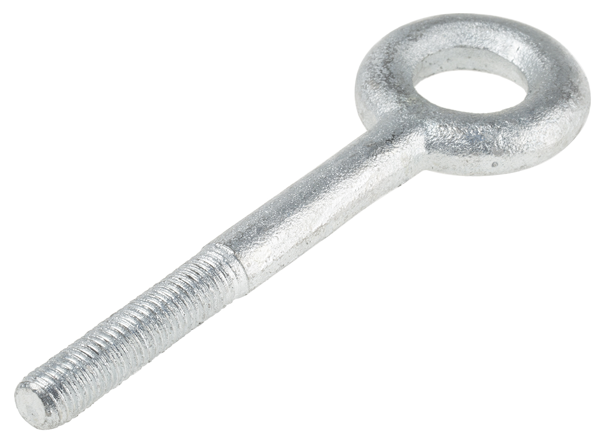 124-4838 RS PRO Galvanised Steel Eye Bolt, M12 Thread, 50 mm Thread Length, 24 mm