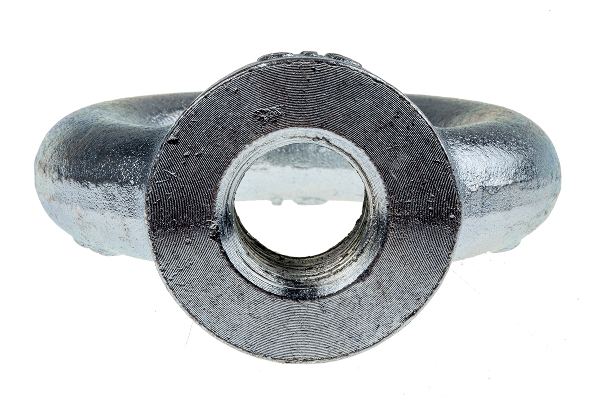 124-4844 RS PRO Carbon Steel Eye Nut, M20 Thread, 16 mm Thread Length, 72 mm, 1.2 t Load