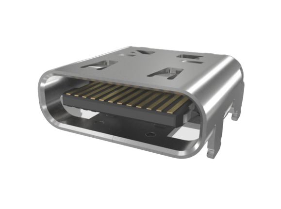 Amphenol Communications Solutions Right Angle, Top Mount, Receptacle Type Type C USB4 USB C Connector
