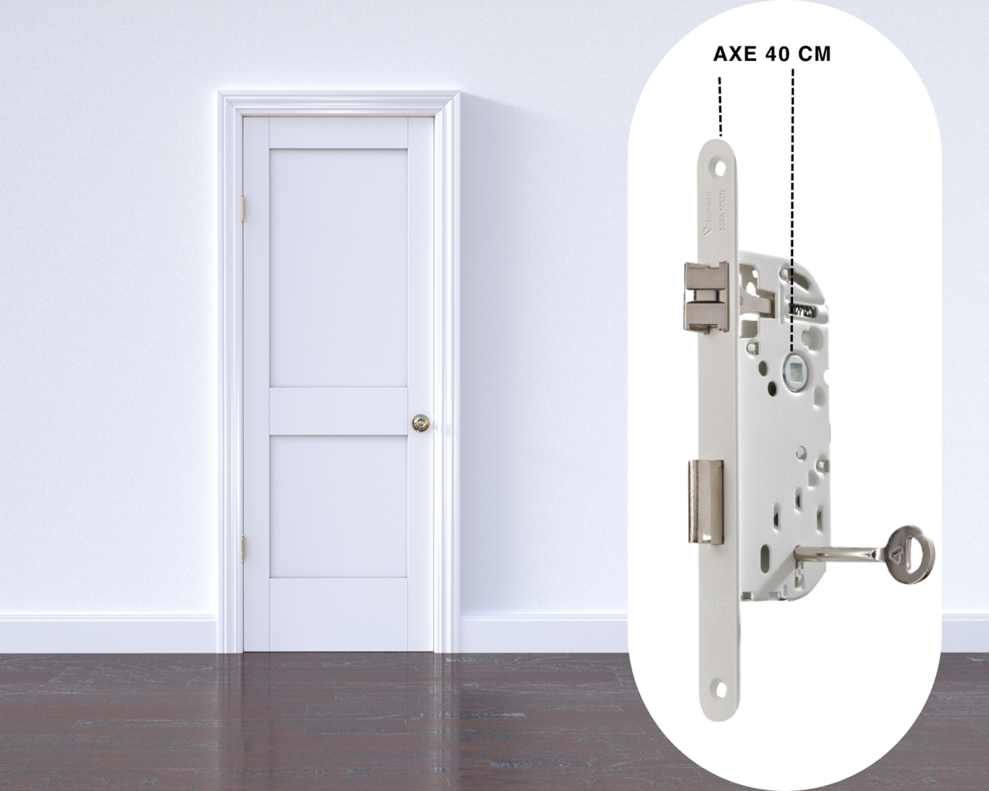 12405000 Vachette Mortice Lock Standard Locking with Key, 0 Levers, 15000 Differs
