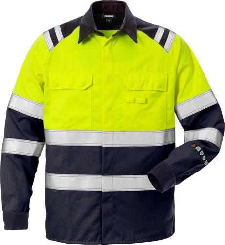 Fristads Navy, Yellow Shirt 2% Anti-Static Fibre, XS
