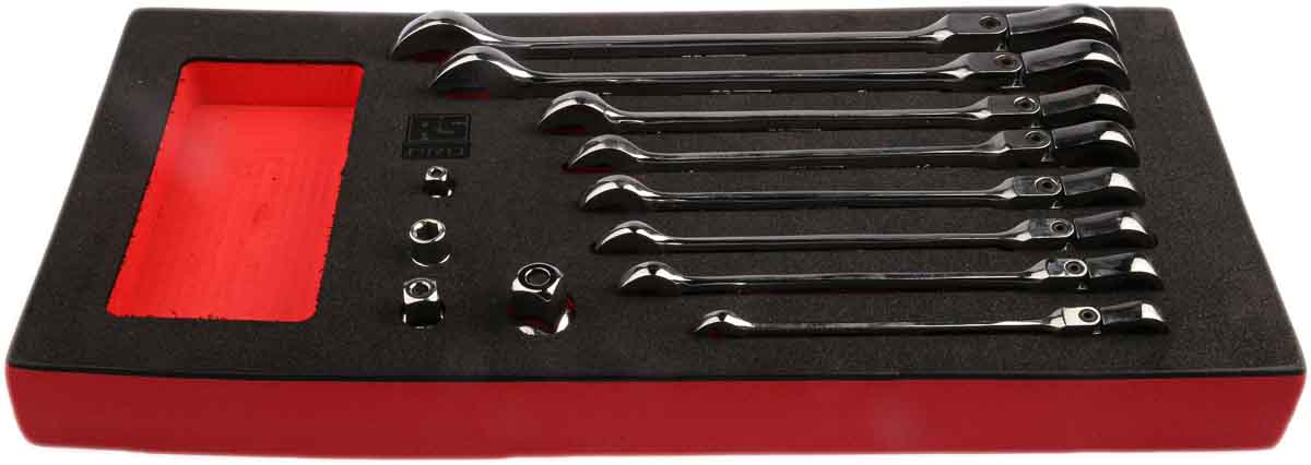 RS PRO 12-Piece Spanner Set, 8 to 19 mm, Steel