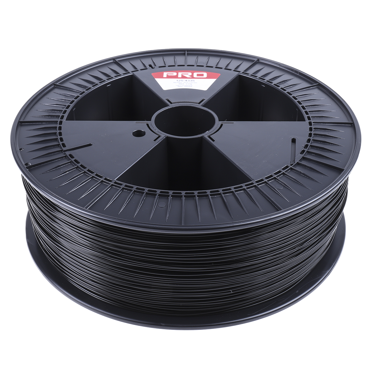125-4335 RS PRO 1.75 mm Black PLA 3D Printer Filament, 2.3 kg