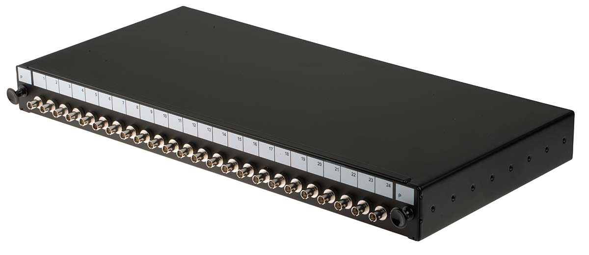 RS PRO 24 Port ST Fibre Optic Patch Panel With 24 Ports Populated, 1 U 44 mm