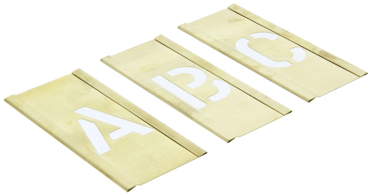 AT Brown 30 Piece Brass Stencil Letters Only, 25.4 mm Character Height