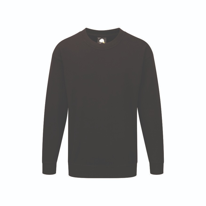 Orn 1255 Black 100% Cotton Unisex Work Sweatshirt S