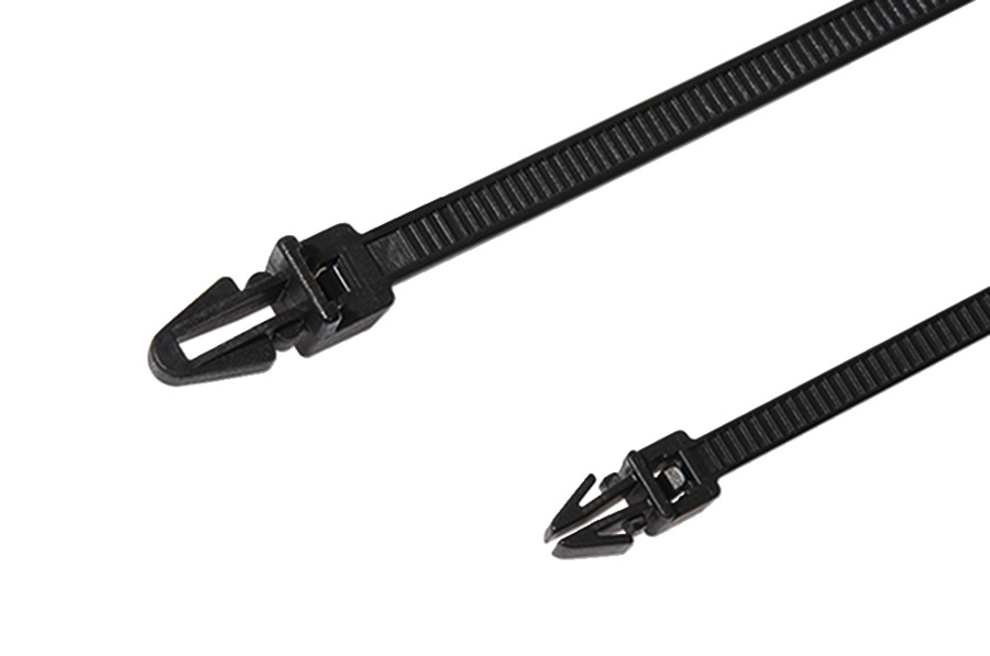 HellermannTyton Cable Tie, Releasable, 210 mm x 4.6mm, Black Polyamide 66