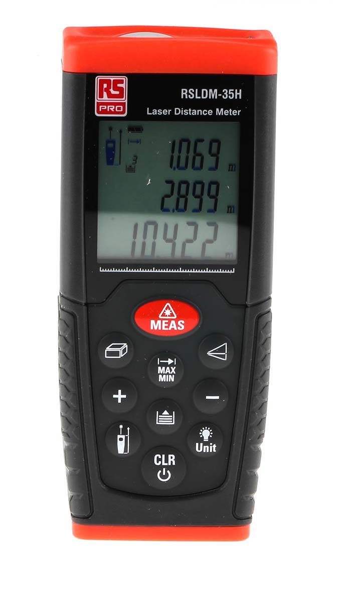 RS PRO RSLDM-35H Laser Measure, 0.05/35 μm Range, ±1.5 mm Accuracy