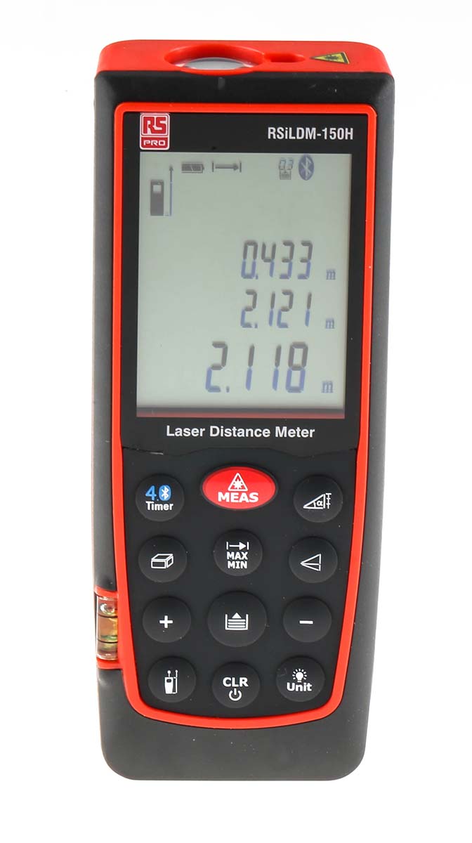 RS PRO ILDM-150H Laser Measure, 0.05/70 μm Range, ±1.5 mm Accuracy