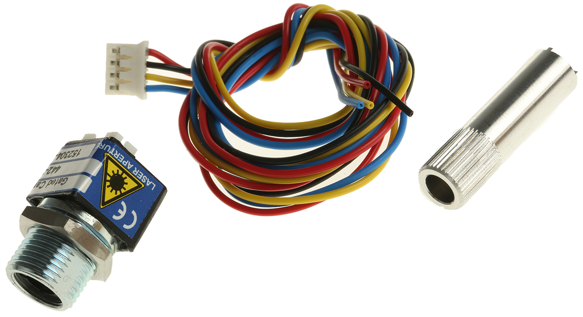 Global Laser 1260-02-000 Laser Module 635 nm 3 mW Modulating, TTL control Dot pattern 6 V 3 V